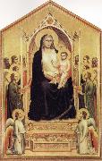 GIOTTO di Bondone, Enthroned Madonna with Saints